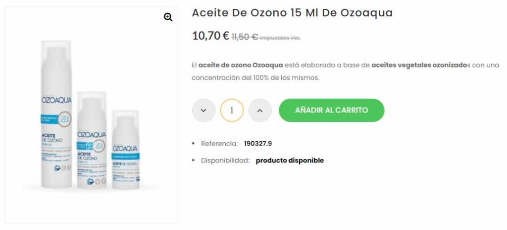 Aceite de Ozono Ozoaqua para el tratamiento de las uñas encarnadas y en tratamiento oncológico